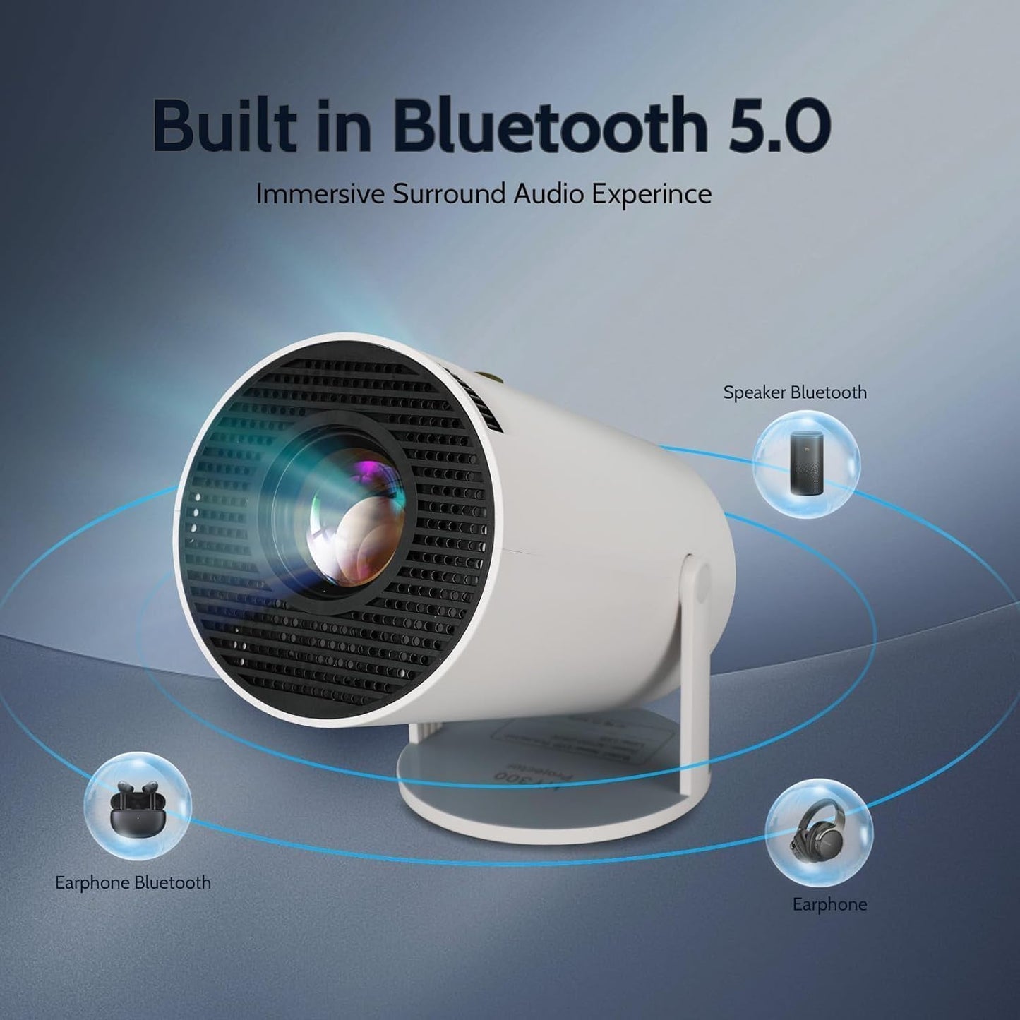 Mini 4k portable Projector - WiFi 6 & BT 5.2